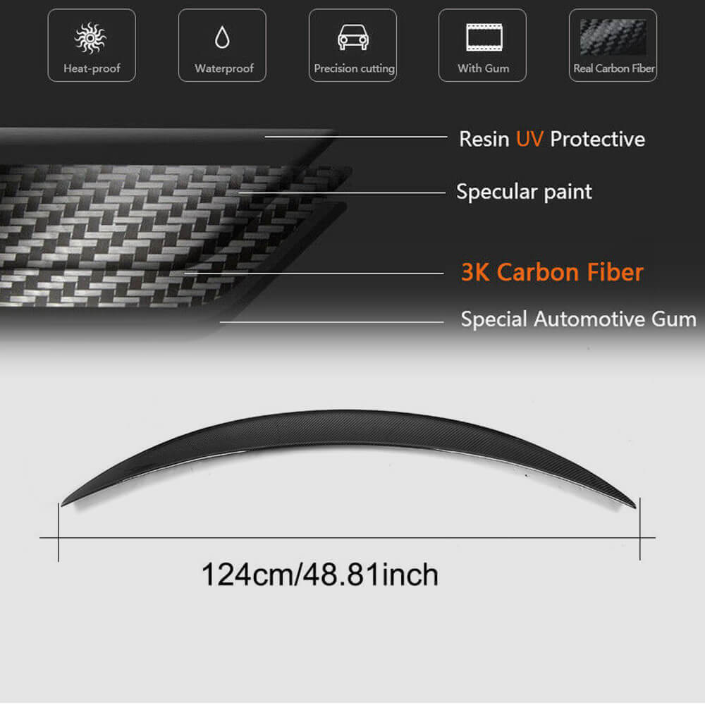 Mercedes Benz GLC Class (W253) C253 Coupe 2016-2019 Rear Trunk Spoiler Carbon Fiber-Ahacarbon