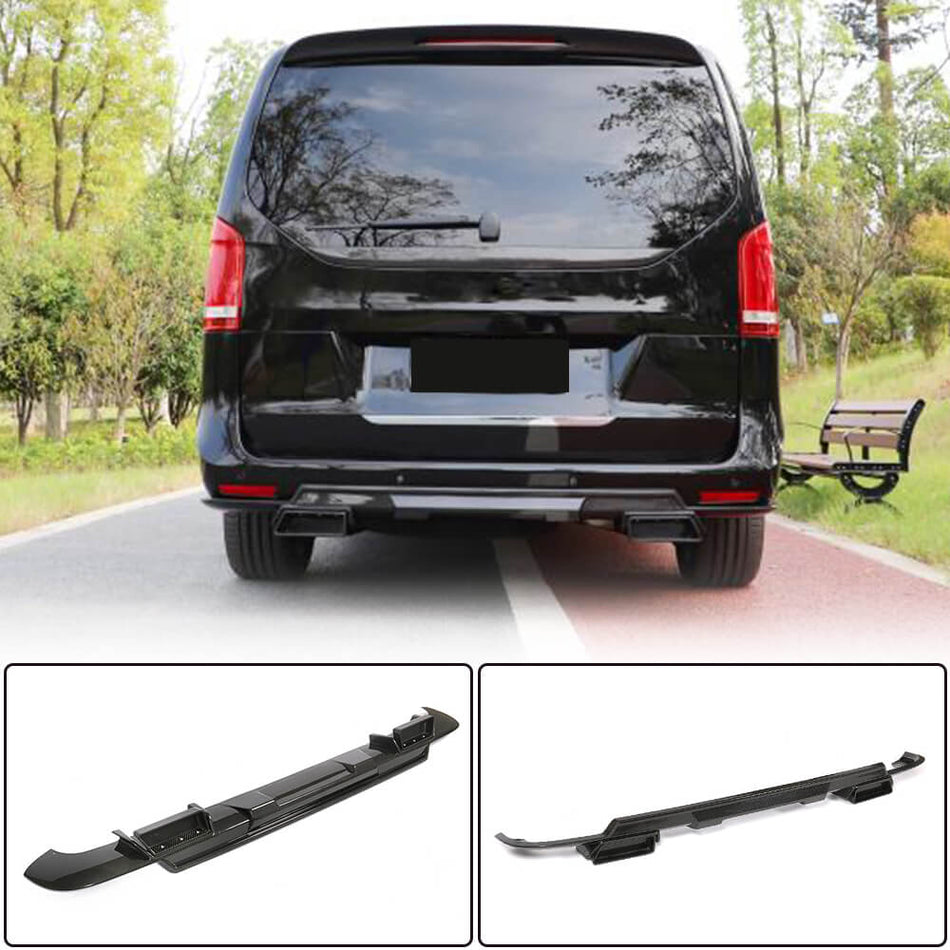 Mercedes Benz V Class W447 2016-2019 Rear Bumper Diffuser Carbon Fiber-Ahacarbon