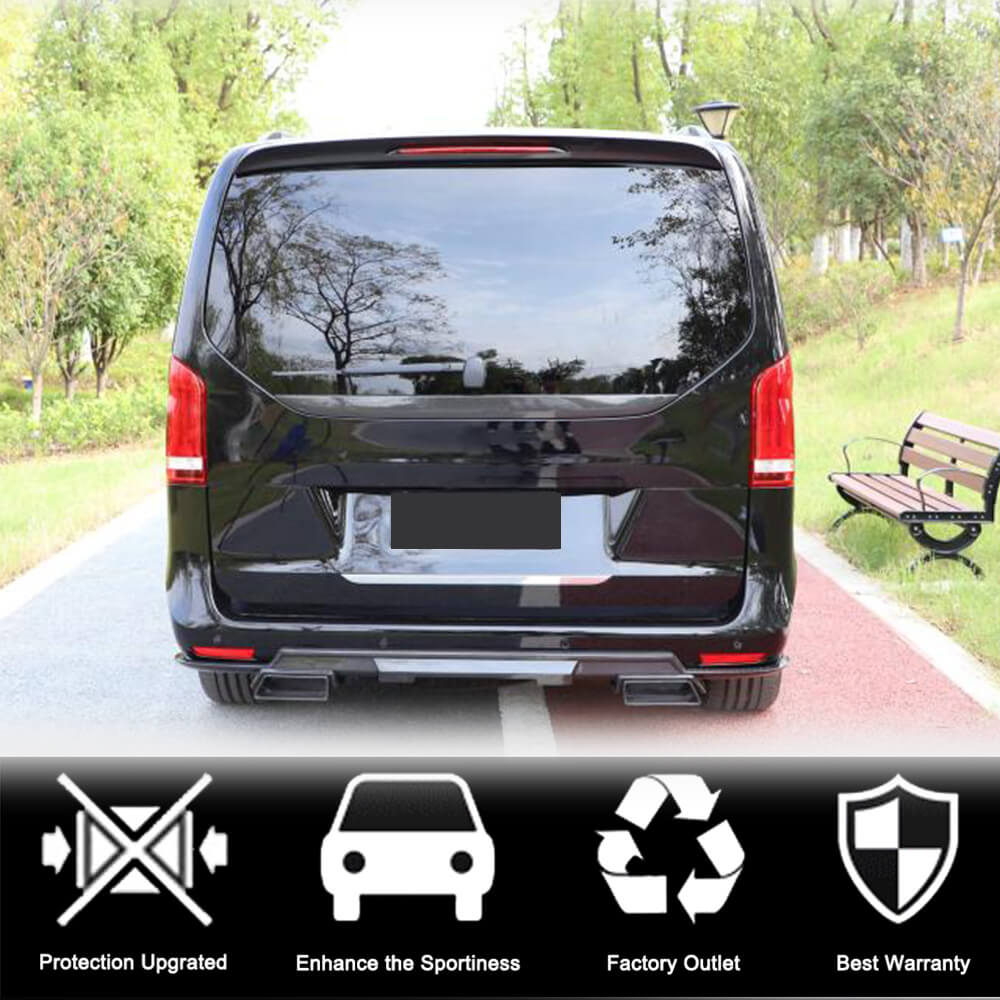 Mercedes Benz V Class W447 2018-2020 Rear Roof Spoiler Dry Carbon Fiber-Ahacarbon