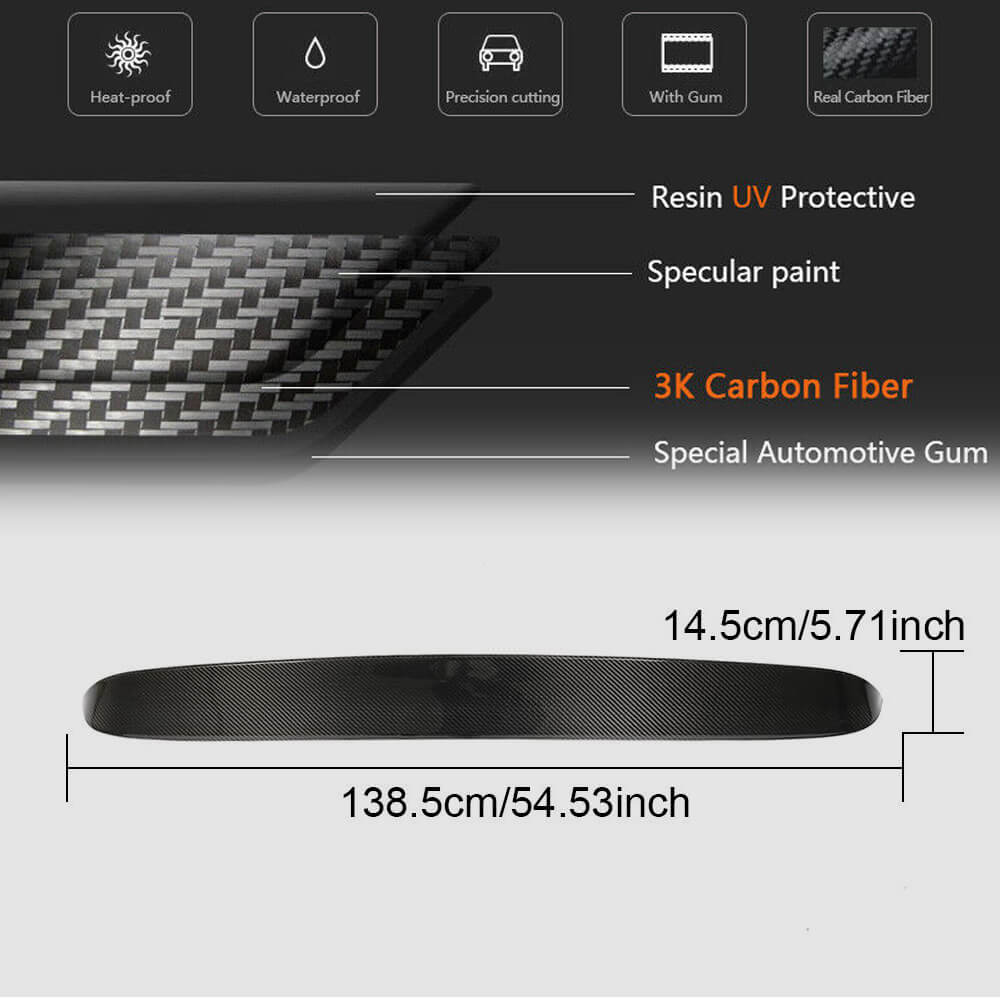 Mercedes Benz V Class W447 2018-2020 Rear Roof Spoiler Dry Carbon Fiber-Ahacarbon