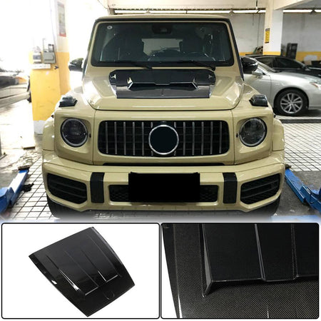 Mercedes Benz W463 Wagon 2019UP Engine Hood Bonnet Cover Carbon Fiber-Ahacarbon
