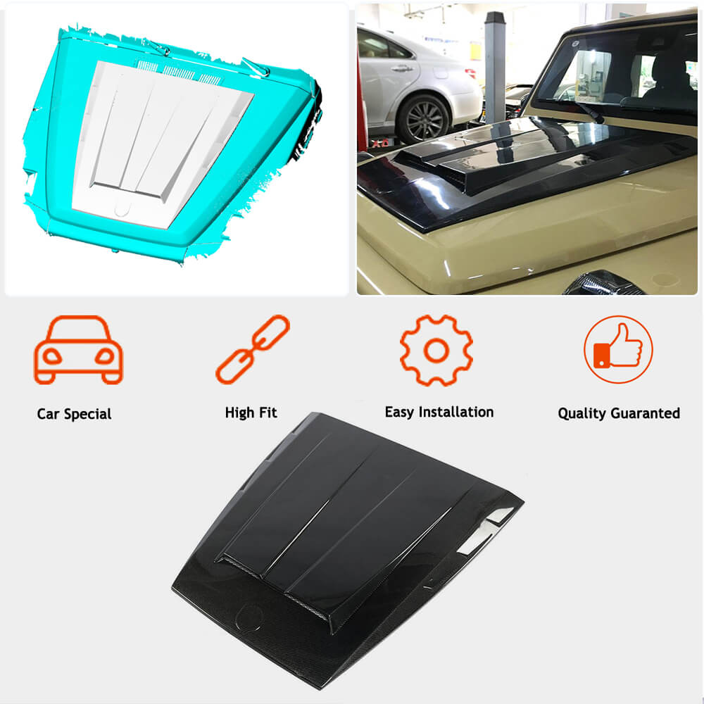 Mercedes Benz W463 Wagon 2019UP Engine Hood Bonnet Cover Carbon Fiber-Ahacarbon