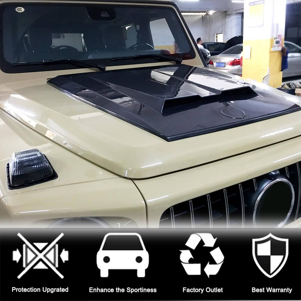 Mercedes Benz W463 Wagon 2019UP Engine Hood Bonnet Cover Carbon Fiber-Ahacarbon