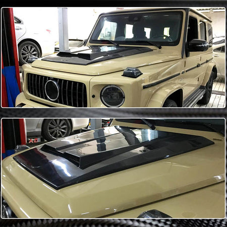 Mercedes Benz W463 Wagon 2019UP Engine Hood Bonnet Cover Carbon Fiber-Ahacarbon