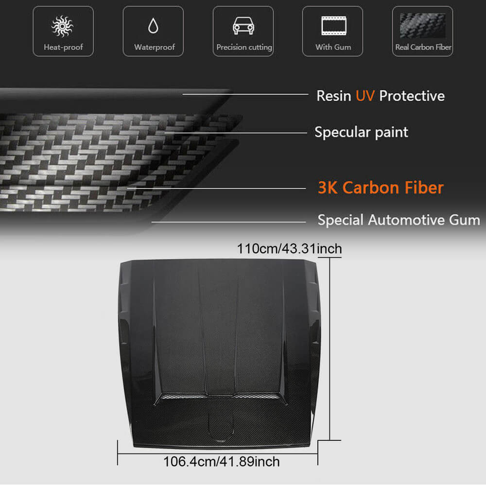 Mercedes Benz W463 Wagon 2019UP Engine Hood Bonnet Cover Carbon Fiber-Ahacarbon