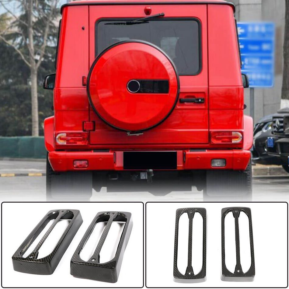 Mercedes Benz W463 G550 G55 G63 G65 AMG 2004-2018 Rear Tail Lamp Light Cover Dry Carbon Fiber-Ahacarbon