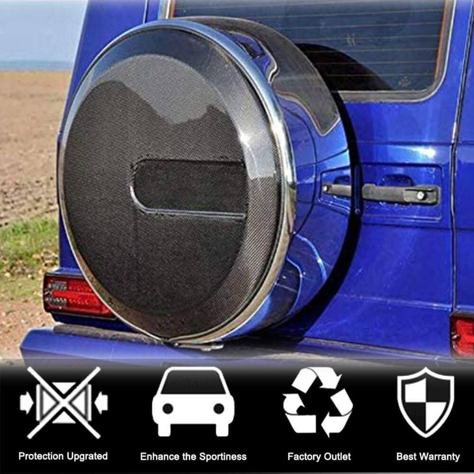 Mercedes Benz W463 G500 G550 G55 G63 G65 AMG 2004-2018 Spare Wheel Tire Cover Dry Carbon Fiber-Ahacarbon