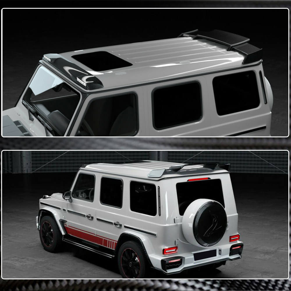 Mercedes Benz W463 2019UP Rear Roof Spoiler Dry Carbon Fiber-Ahacarbon