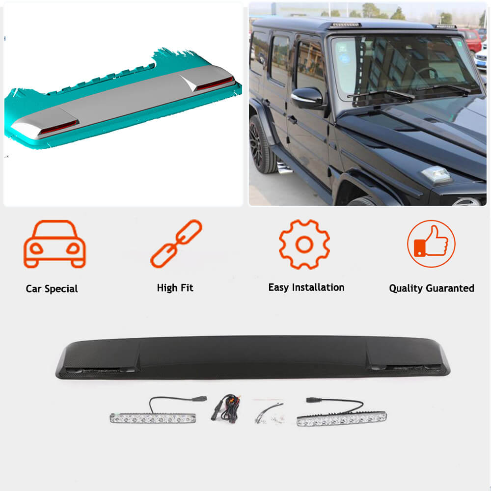Mercedes Benz W463 G500 G550 G63 AMG 2004+ Front Roof Spoiler Carbon Fiber-Ahacarbon