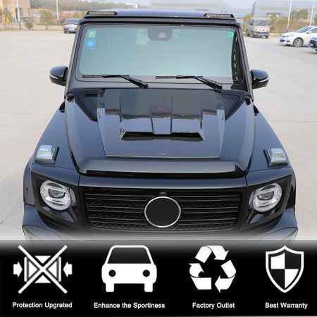Mercedes Benz W463 G500 G550 G63 AMG 2004+ Front Roof Spoiler Carbon Fiber-Ahacarbon