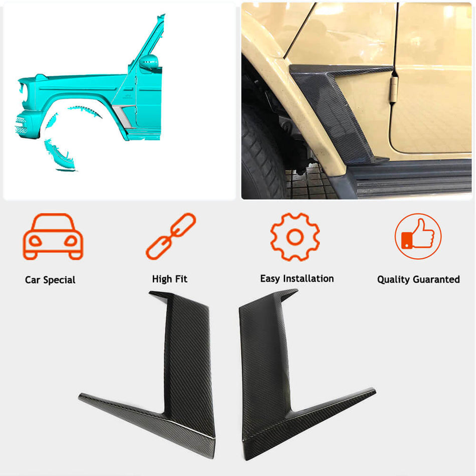 Mercedes Benz W463 G500 G550 G63 AMG 2019UP Side Air Fender Vents Carbon Fiber-Ahacarbon
