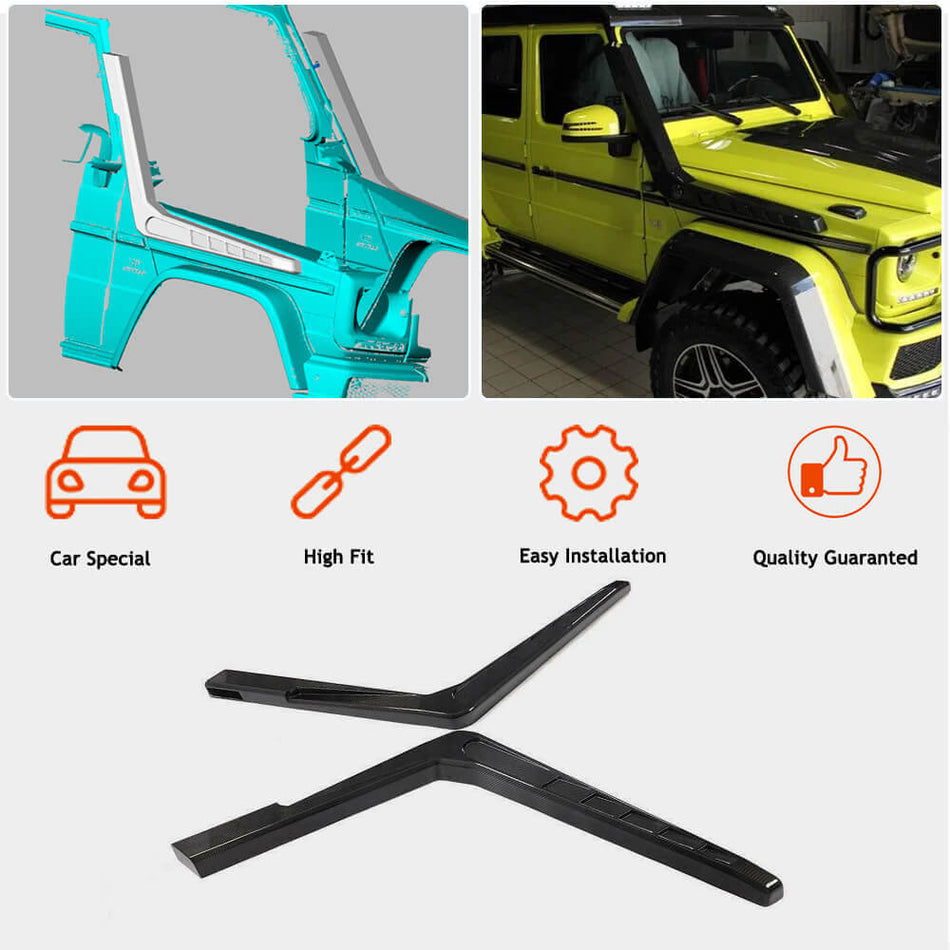 Mercedes Benz W463 Wagon 2004-2018 Air Intake Snorkel Fender Cover Carbon Fiber-Ahacarbon