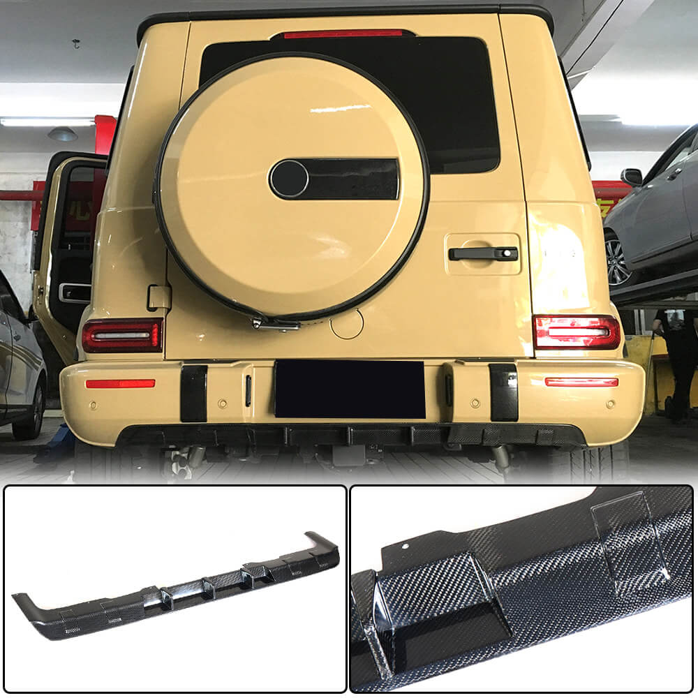 Mercedes Benz W463 G63 AMG 2019UP Rear Bumper Diffuser Carbon Fiber-Ahacarbon