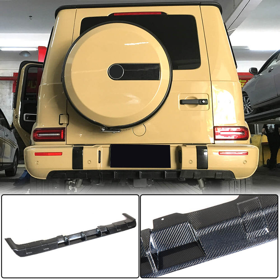 Mercedes Benz W463 G63 AMG 2019UP Rear Bumper Diffuser Carbon Fiber-Ahacarbon