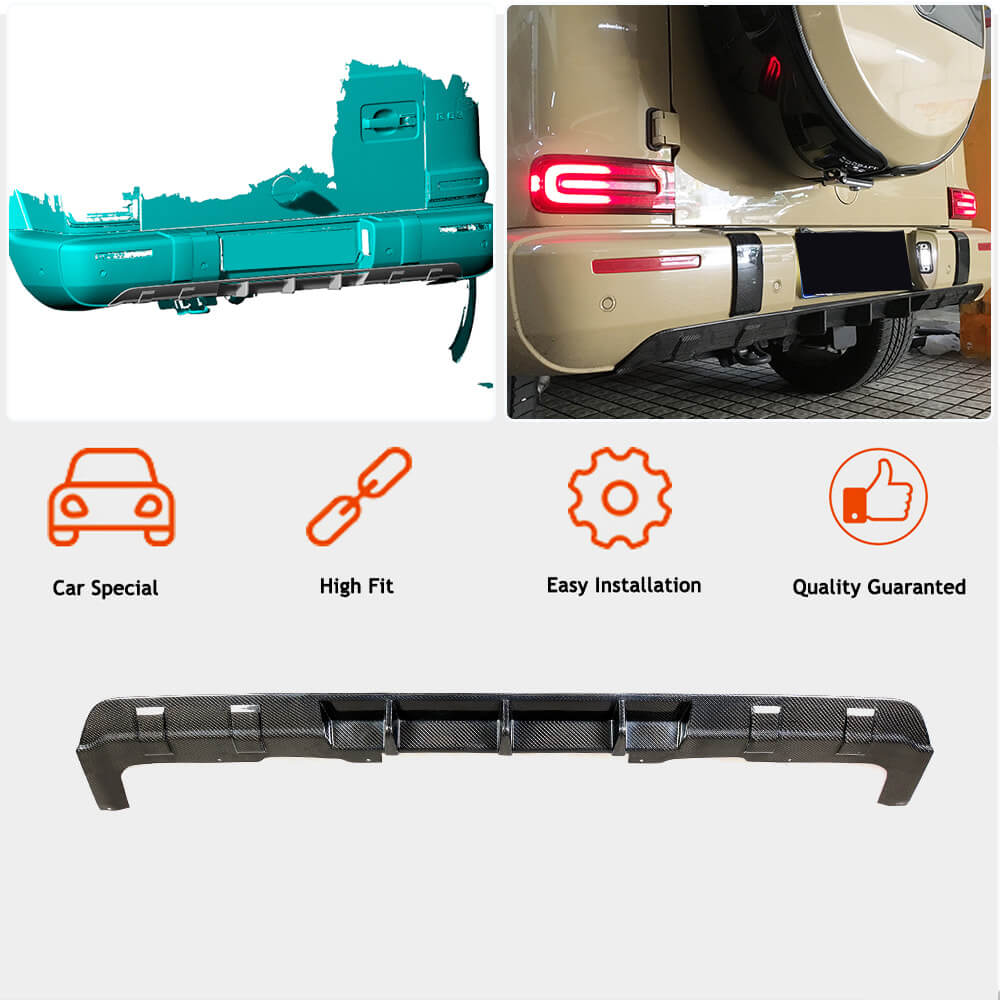 Mercedes Benz W463 G63 AMG 2019UP Rear Bumper Diffuser Carbon Fiber-Ahacarbon