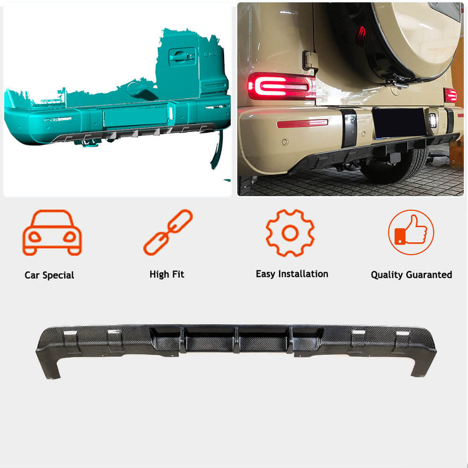 Mercedes Benz W463 G63 AMG 2019UP Rear Bumper Diffuser Carbon Fiber-Ahacarbon