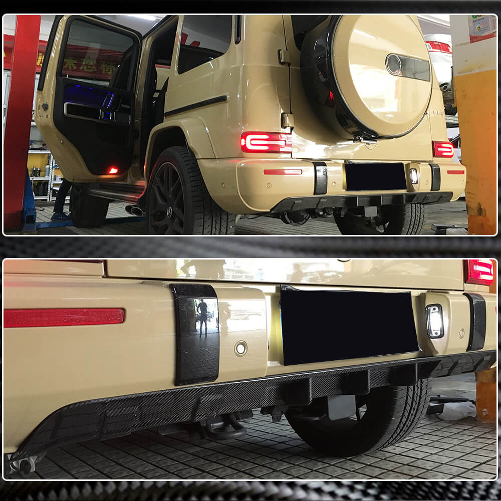 Mercedes Benz W463 G63 AMG 2019UP Rear Bumper Diffuser Carbon Fiber-Ahacarbon