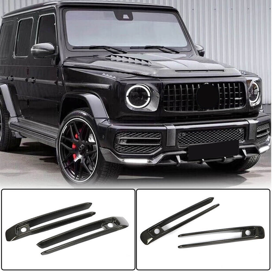 Mercedes Benz W463 G63 AMG 2019 Fog Lamp Covers Dry Carbon Fiber-Ahacarbon