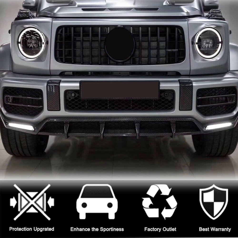 Mercedes Benz W463 G63 AMG 2019 Fog Lamp Covers Dry Carbon Fiber-Ahacarbon