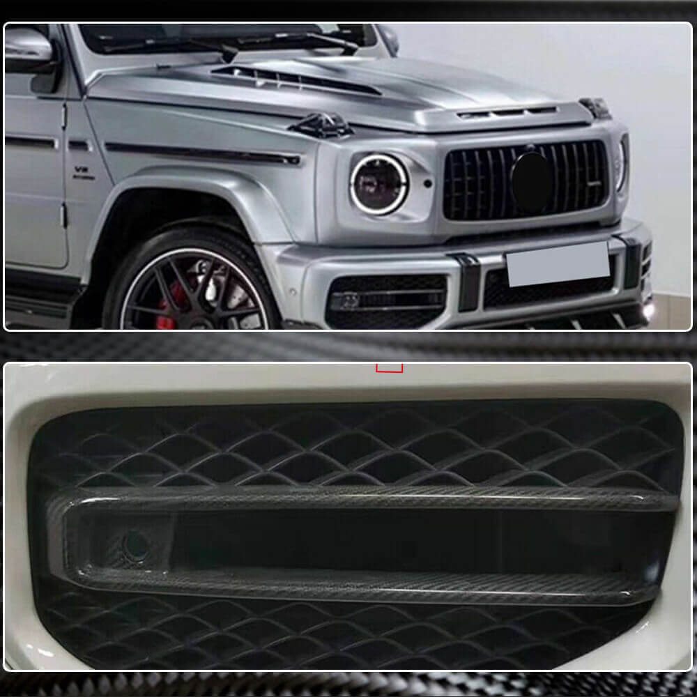Mercedes Benz W463 G63 AMG 2019 Fog Lamp Covers Dry Carbon Fiber-Ahacarbon
