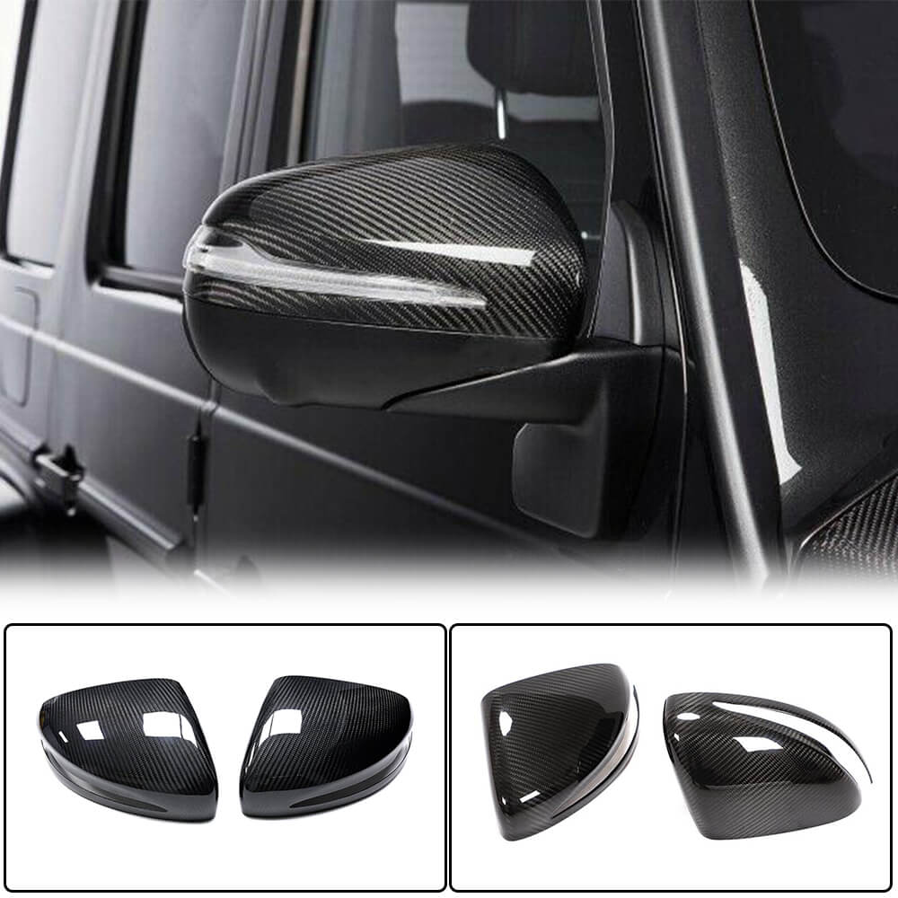 Mercedes Benz G Class W463 2019UP Mirror Covers Add-on Dry Carbon Fiber-Ahacarbon