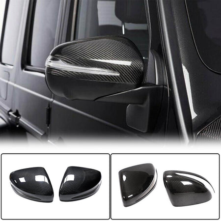 Mercedes Benz G Class W463 2019UP Mirror Covers Add-on Dry Carbon Fiber-Ahacarbon