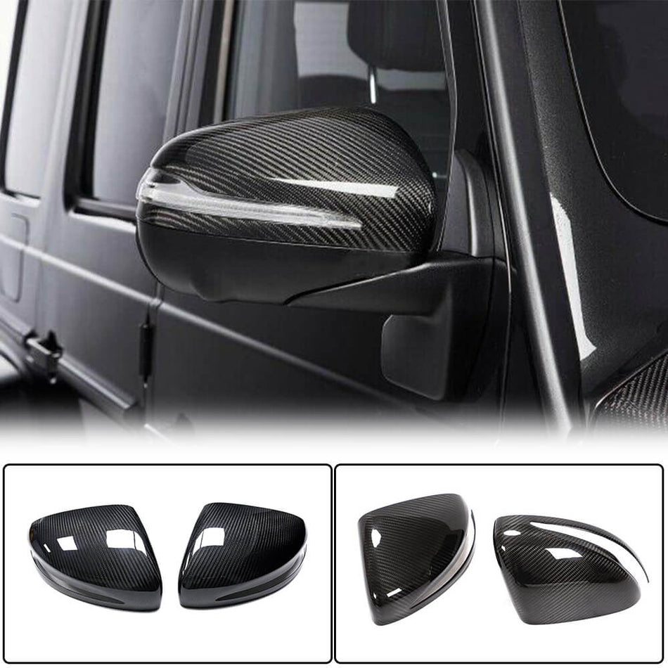 Mercedes Benz G Class W463 2019UP Mirror Covers Add-on Dry Carbon Fiber-Ahacarbon