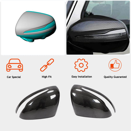 Mercedes Benz G Class W463 2019UP Mirror Covers Add-on Dry Carbon Fiber-Ahacarbon