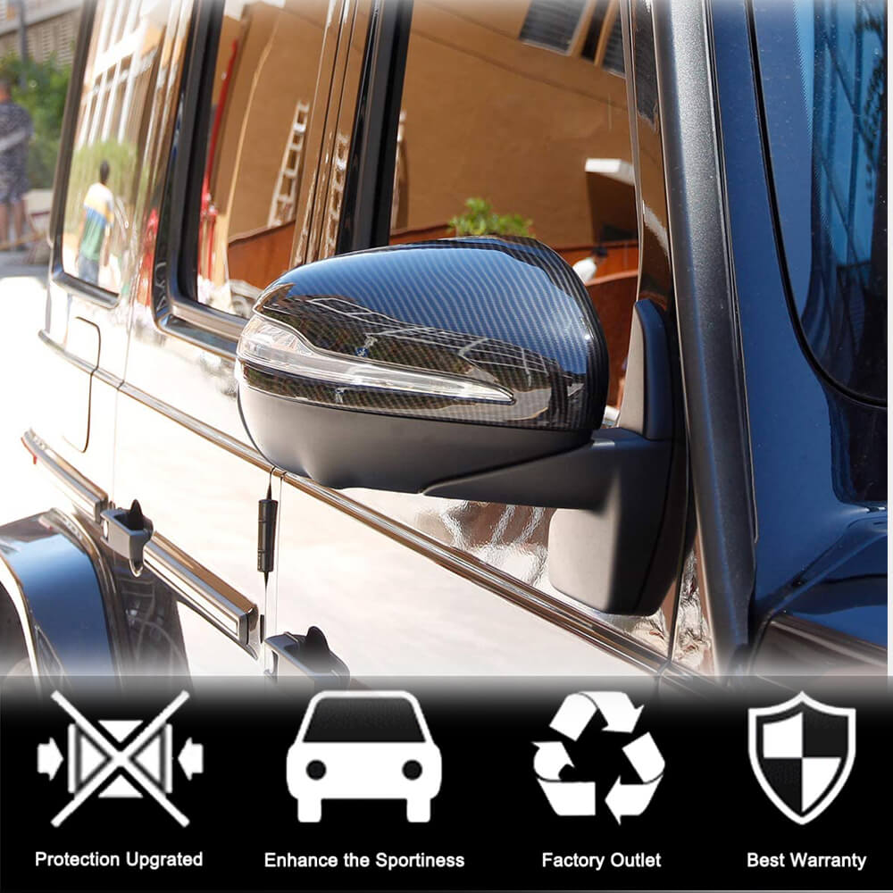 Mercedes Benz G Class W463 2019UP Mirror Covers Add-on Dry Carbon Fiber-Ahacarbon
