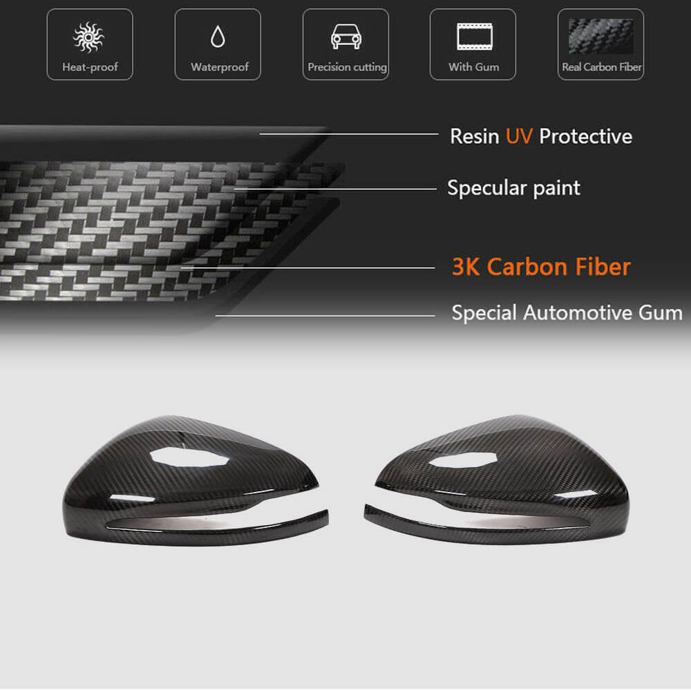 Mercedes Benz G Class W463 2019UP Mirror Covers Add-on Dry Carbon Fiber-Ahacarbon