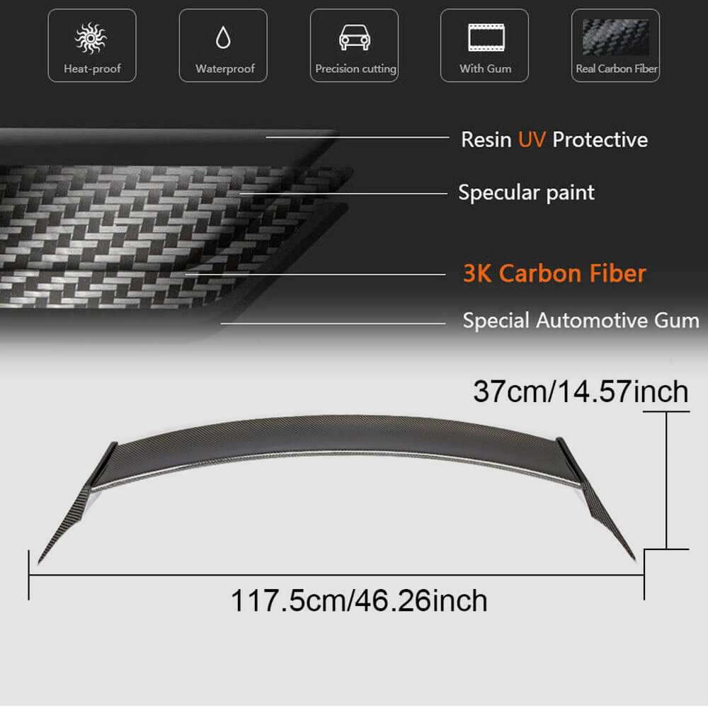 Mercedes Benz X156 2014-2020 Rear Roof Spoiler Carbon Fiber-Ahacarbon