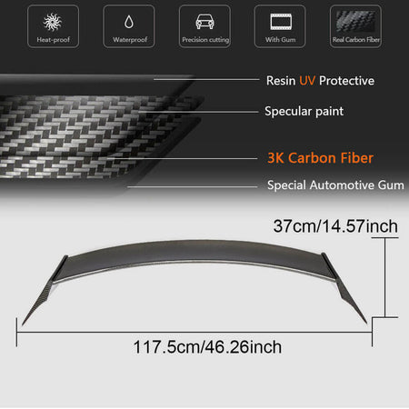 Mercedes Benz X156 2014-2020 Rear Roof Spoiler Carbon Fiber-Ahacarbon