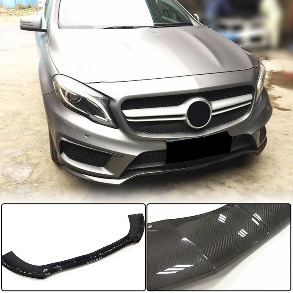Mercedes Benz X156 GLA45 2015-2016 Front Bumper Lip Carbon Fiber-Ahacarbon