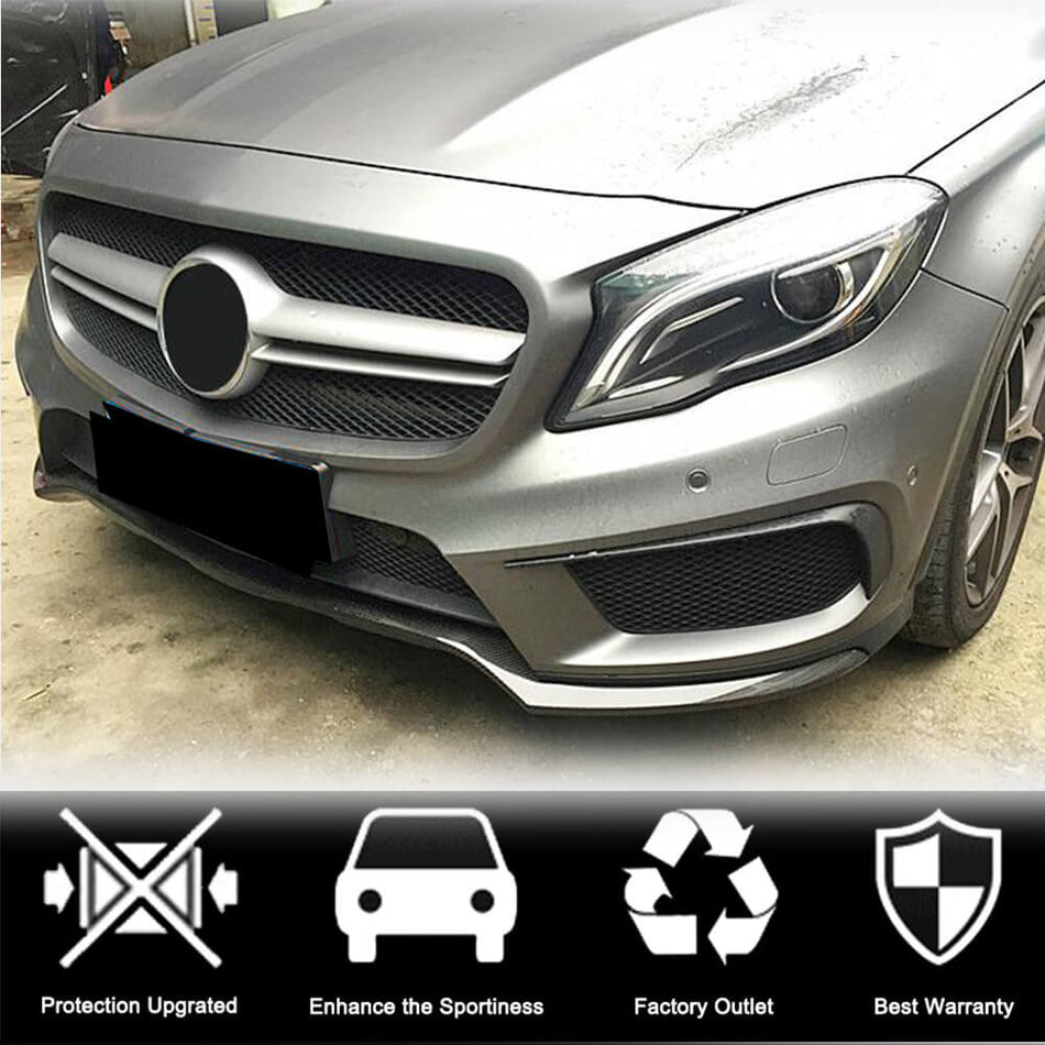 Mercedes Benz X156 GLA45 2015-2016 Front Bumper Lip Carbon Fiber-Ahacarbon