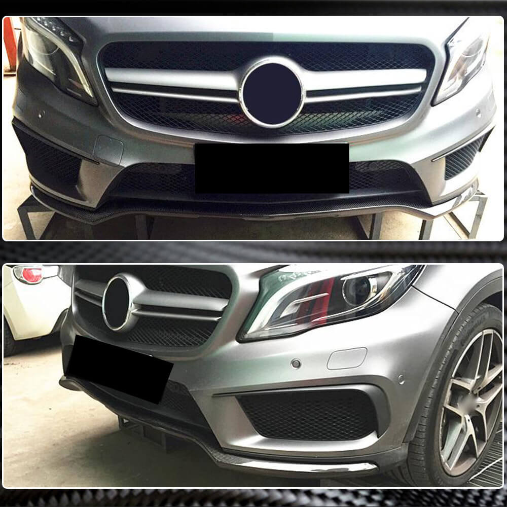 Mercedes Benz X156 GLA45 2015-2016 Front Bumper Lip Carbon Fiber-Ahacarbon