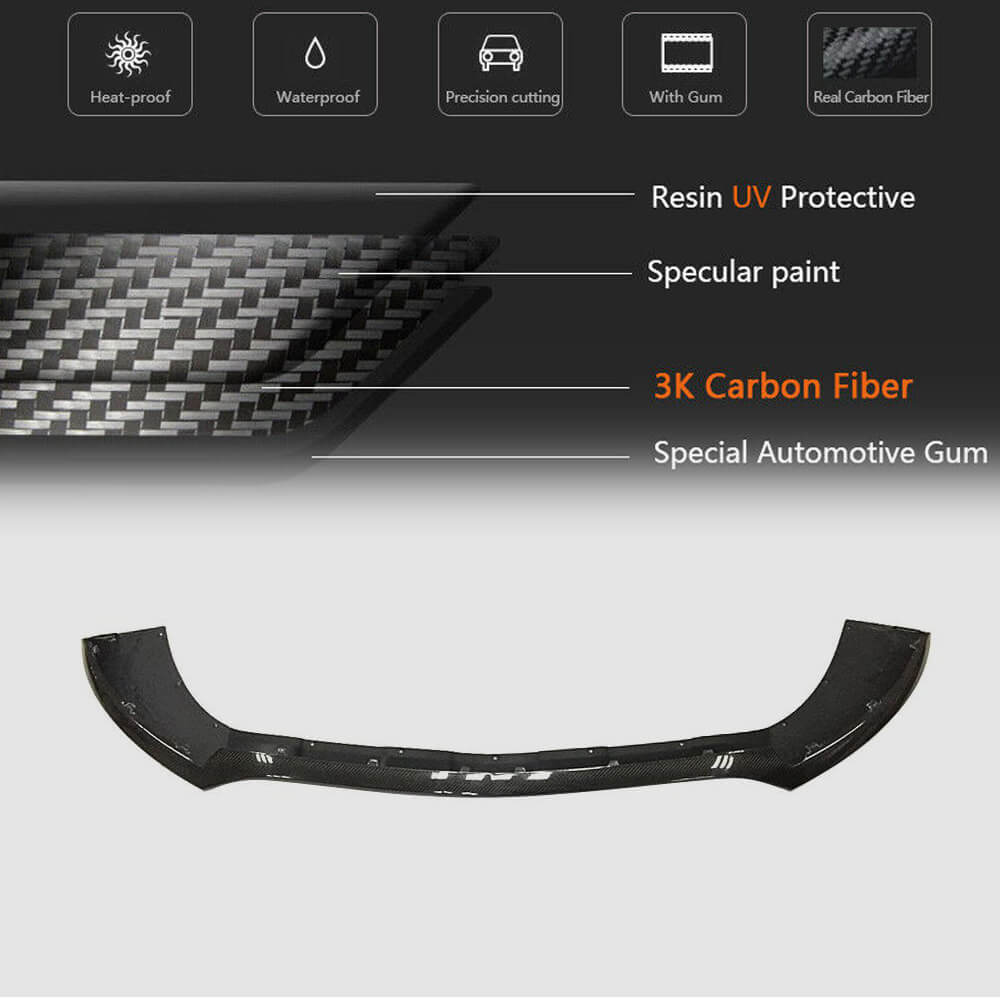 Mercedes Benz X156 GLA45 2015-2016 Front Bumper Lip Carbon Fiber-Ahacarbon