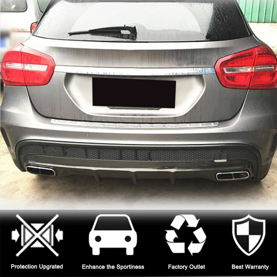 Mercedes Benz X156 GLA45 AMG Pre-facelift 2015 2016 Rear Bumper Diffuser Carbon Fiber-Ahacarbon