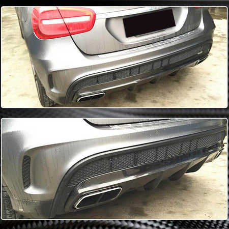 Mercedes Benz X156 GLA45 AMG Pre-facelift 2015 2016 Rear Bumper Diffuser Carbon Fiber-Ahacarbon