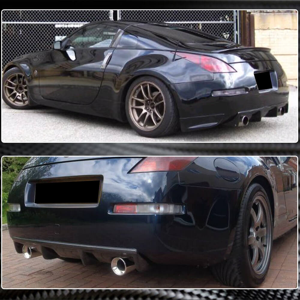 Nissan 350Z FAIRLADY Z33 2003-2009 Rear Bumper Diffuser Carbon Fiber-Ahacarbon