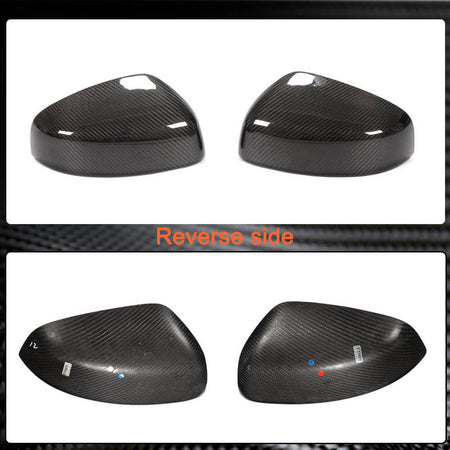Nissan 370Z Z34 2009-2019 Mirror Covers Add-on Style Dry Carbon Fiber-Ahacarbon
