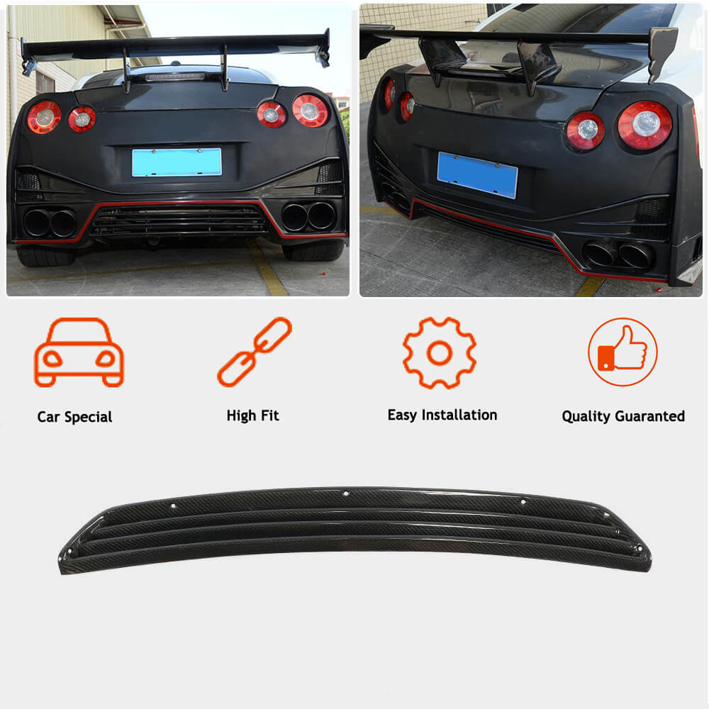 Nissan GTR Coupe 2009-2015 Rear Bumper Diffuser Carbon Fiber-Ahacarbon
