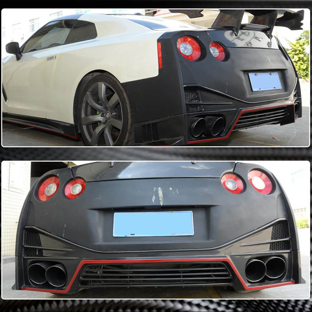 Nissan GTR Coupe 2009-2015 Rear Bumper Diffuser Carbon Fiber-Ahacarbon