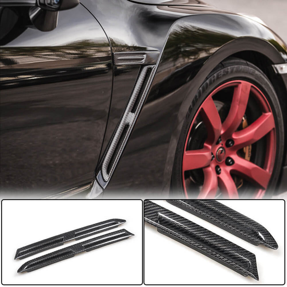 Nissan GTR GT-R R35 2009-2015 Side Air Ducts Fender Vents Carbon Fiber-Ahacarbon