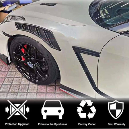Nissan GTR GT-R R35 2009-2015 Side Air Ducts Fender Vents Carbon Fiber-Ahacarbon