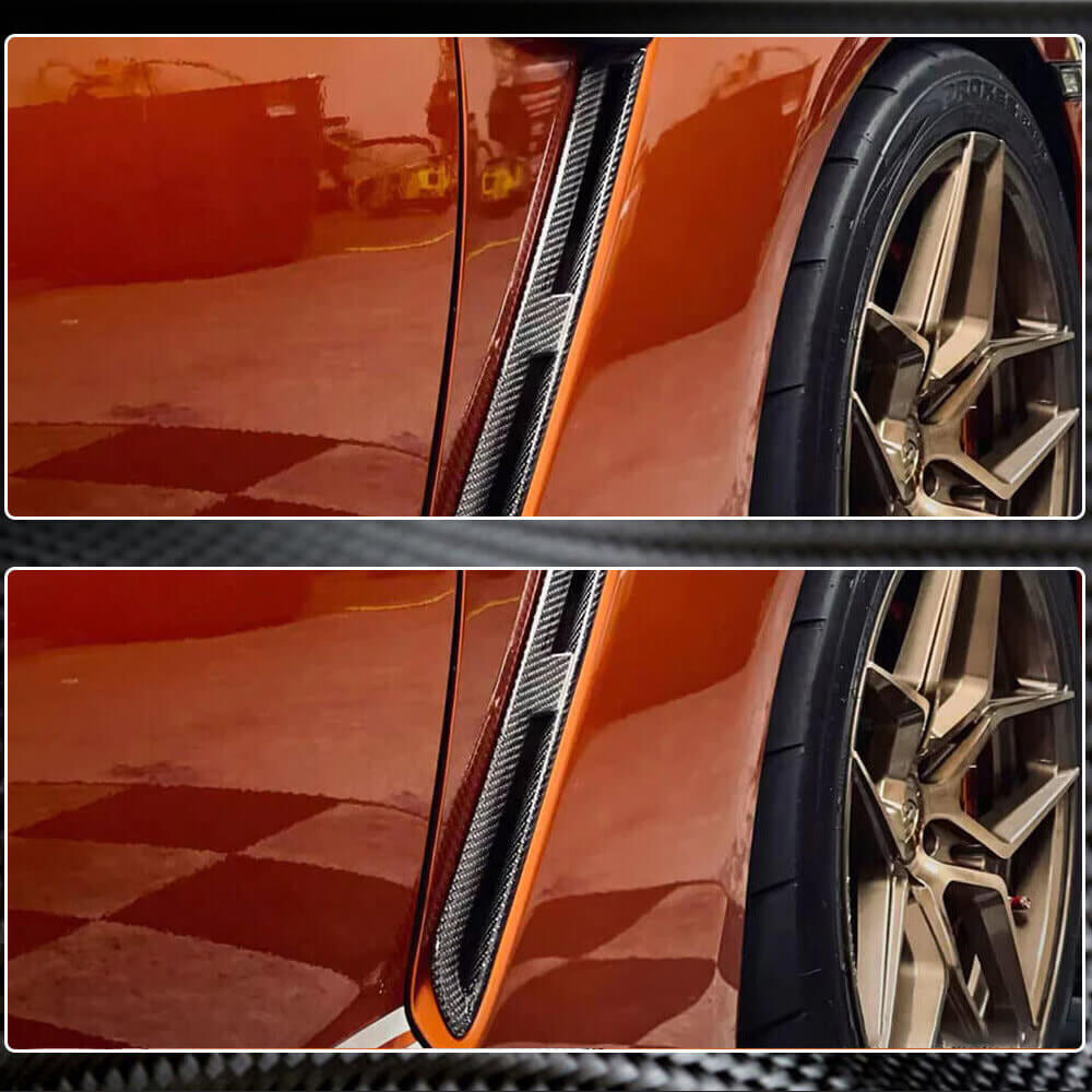 Nissan GTR GT-R R35 2009-2015 Side Air Ducts Fender Vents Carbon Fiber-Ahacarbon