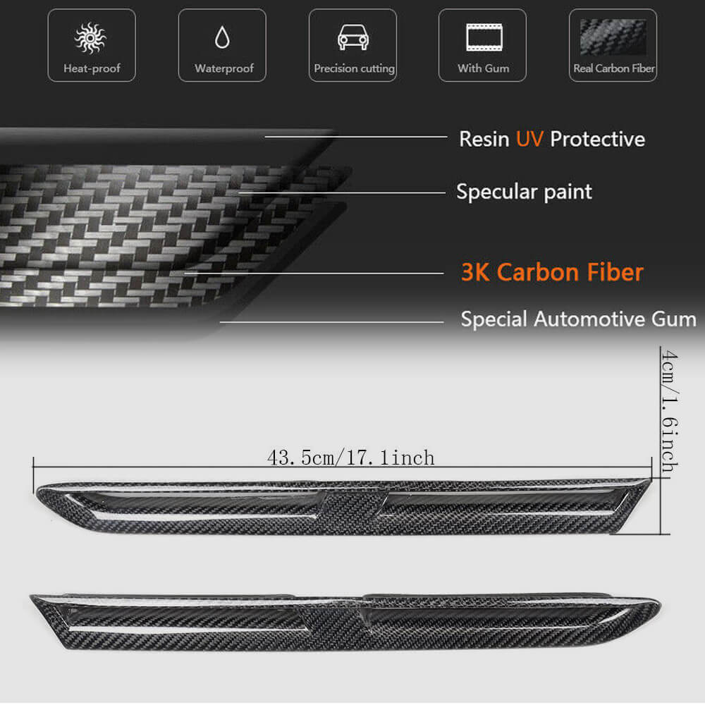 Nissan GTR GT-R R35 2009-2015 Side Air Ducts Fender Vents Carbon Fiber-Ahacarbon