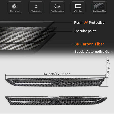 Nissan GTR GT-R R35 2009-2015 Side Air Ducts Fender Vents Carbon Fiber-Ahacarbon