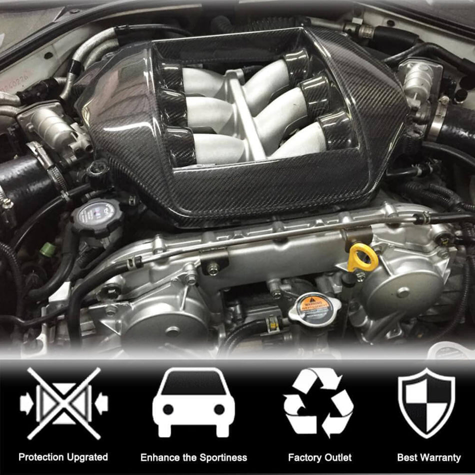 Nissan GTR R35 2009-2017 Engine Cover Dry Carbon Fiber-Ahacarbon