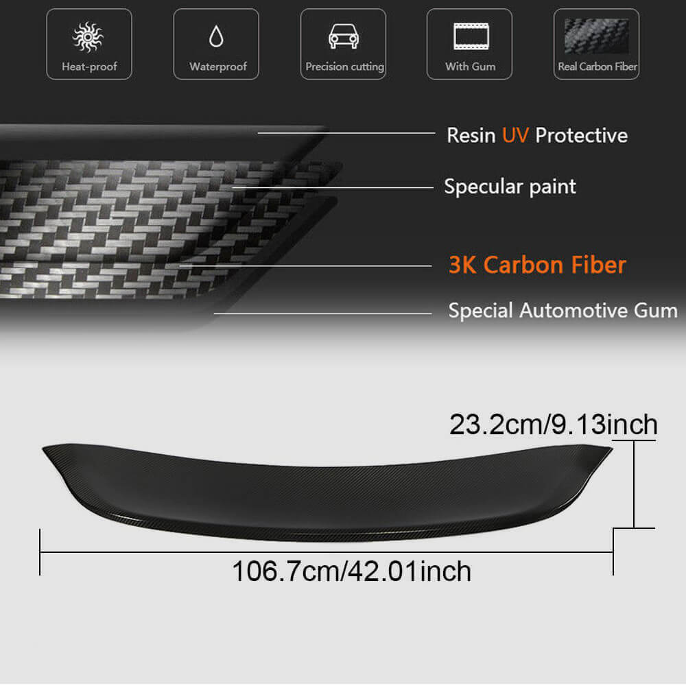 Porsche 718 (982) Boxster 2016-2021 Rear Trunk Spoiler Carbon Fiber-Ahacarbon