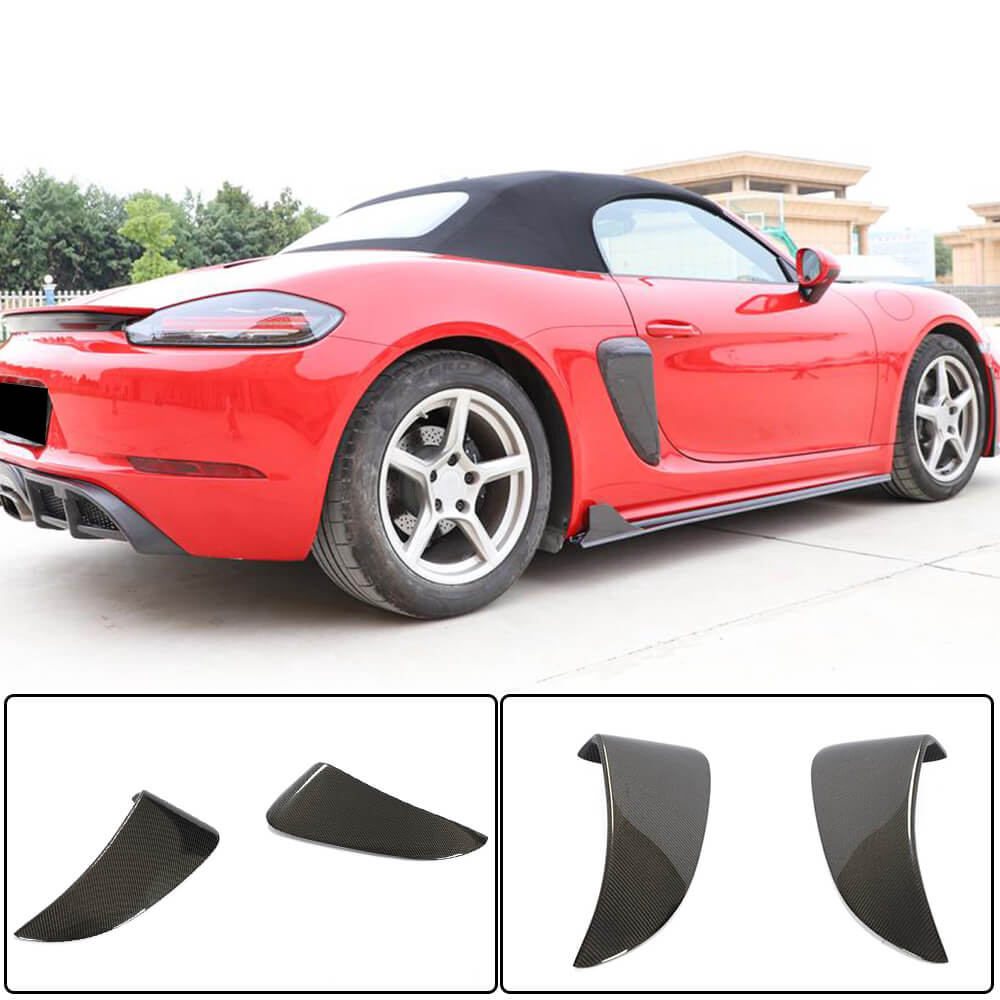 Porsche 718 Boxster Cayman 2016-2019 Side Air Vents Carbon Fiber-Ahacarbon